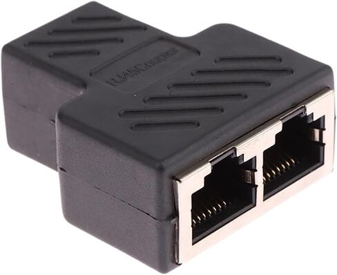 1 x RJ45 Network Splitter Adapter Port CAT5/6 LAN Ethernet Cable(ZH32-X187) in Saudi Arabia