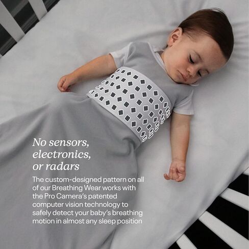 Nanit Breathing Wear Sleeping Bag 100% Cotton Baby Sleep Sack - Works Pro Baby Monitor to Track Breathing Motion Sensor-Free, Real-Time Alerts, Size Medium, 6-12 Months, Midnight Blue in Saudi Arabia