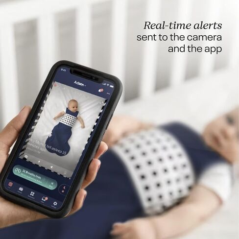 Nanit Breathing Wear Sleeping Bag 100% Cotton Baby Sleep Sack - Works Pro Baby Monitor to Track Breathing Motion Sensor-Free, Real-Time Alerts, Size Medium, 6-12 Months, Midnight Blue in Saudi Arabia