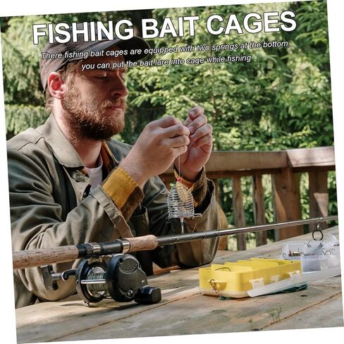 5pcs Fishing Cage Fishing Bait Bait Cage Fishing Cage Fishing Lure Cage Fishing Basket Fishing Supplies in Saudi Arabia