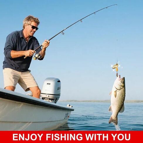 Trout Spinners with Single Fly Hook, 5-Pack Ultra Light Fishing Lures for Trout Bass Crappie, Brass Spinner Baits for Panfish in Lake and River in Saudi Arabia