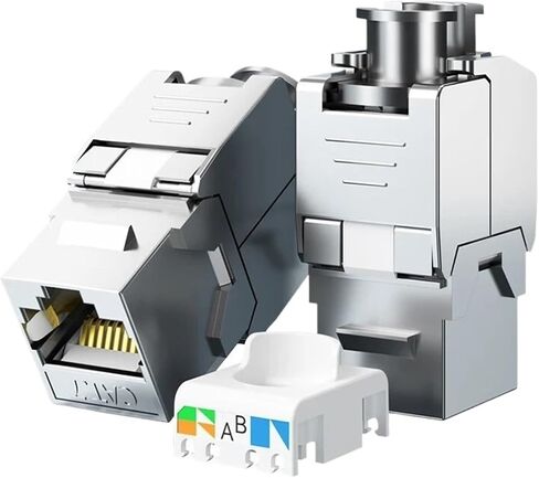 10PCS RJ45 Cat8 Cat7 Cat6A Shielded, RJ45 STP Zinc Alloy Module Shielded Keystone Jack(CAT7 STP 10PCS) in Kuwait