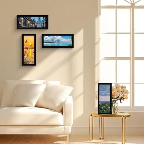 إطارات LUCKYLIFE مقاس 16x20، وإطار صورة مقاس 16x20 للجدار، وعرض الصور مقاس 11x14 مع حصيرة أو 16x20 بدون حصيرة، مجموعة من قطعتين، أسود in Kuwait