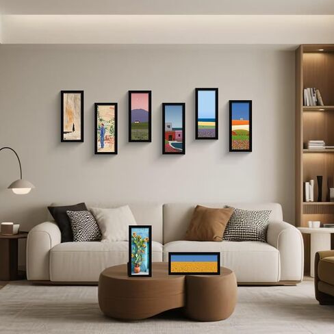 إطارات LUCKYLIFE مقاس 16x20، وإطار صورة مقاس 16x20 للجدار، وعرض الصور مقاس 11x14 مع حصيرة أو 16x20 بدون حصيرة، مجموعة من قطعتين، أسود in Kuwait