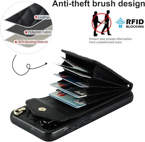 Phone Case for Samsung Galaxy S25 Plus S25+ 5G Wallet Cover with Tempered Glass Screen Protector Wrist Strap Ring RFID Blocking Card Holder Cell S25Plus 25S + S 25 25+ SM-S936U Women Girls Dark Purple in Kuwait