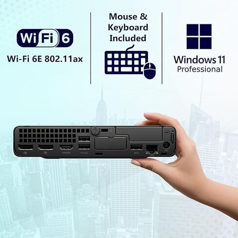 HP Elite Mini 600 G9 Business Desktop Computer, Intel 13 Cores i7-13700T up to 4.9GHz, 32GB DDR5 RAM, 512GB PCIe SSD, WiFi 6, Bluetooth, RJ-45, Type-C, HDMI, KB and Mouse, Windows 11 Pro in Saudi Arabia