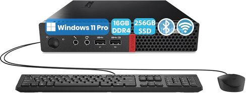 كمبيوتر لينوفو ثينك سنتر M710q تايني كمبيوتر مكتبي، انتل كور الجيل السادس 3.2 جيجاهيرتز، 16 جيجا رام، 256 جيجا اس اس دي، واي فاي، منفذ عرض، ويندوز 11 برو (متجدد) in Saudi Arabia