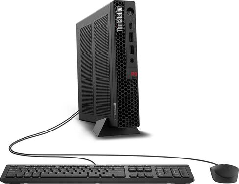 Lenovo ThinkStation P3 Tiny Desktop Computer, 20-core Intel Core i7-14700 vPro, 64GB DDR5, 2TB SSD, Display Port + HDMI, WiFi 6, RJ-45, USB-C, Wired Keyboard & Mouse, Windows 11 Pro in Saudi Arabia