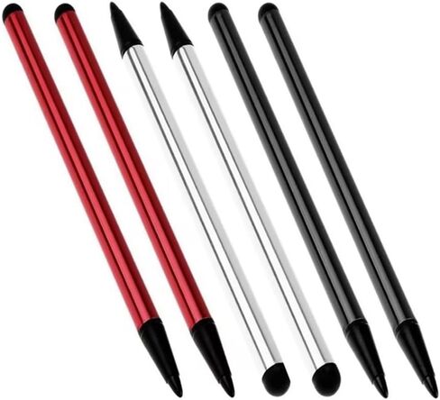Three Colors Stylus Pens,Universal Fine Point for Phone/Android/Tablet and Other Touch Screens,High Precision Stylus for Touch Screen Devices,Cell Phones and Accessories (Silver Black and Red) in Saudi Arabia