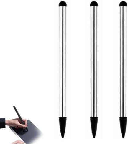 Three Colors Stylus Pens,Universal Fine Point for Phone/Android/Tablet and Other Touch Screens,High Precision Stylus for Touch Screen Devices,Cell Phones and Accessories (Silver Black and Red) in Saudi Arabia