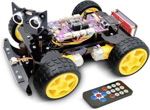مجموعة السيارة الذكية Adeept Mecanum Wheel (متوافقة مع Arduino IDE)، تتبع الخطوط، تتبع الضوء، تجنب العوائق، محرك مؤازر، شاشة OLED، طنين، شاشة LED نقطية in Saudi Arabia