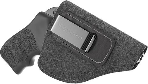 Made in USA - Suede Leather Revolver Holster - Fits .38 Special & J Frame Revolvers Including Ruger LCR, Rock Island, Rossi, S&W 442 642 Airweight, Taurus & Charter | Concealed Carry IWB Holster in Kuwait