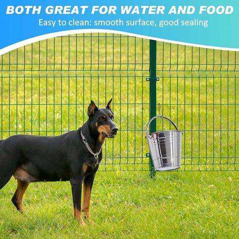 Hicarer 12 Pcs Stainless Steel Pet Bucket 1.5 Quart Heavy Duty Stainless Steel Pails Small Metal Bucket with Handles for PET Cat Puppy Food and Water Storage Milking Goats Small Animals in Saudi Arabia