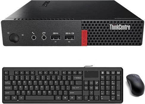كمبيوتر لينوفو ثينك سنتر M710Q ميني تايني بيزنس المكتبي، ويندوز 11 برو، كور i5-6500T، ذاكرة وصول عشوائي 16 جيجا، 256 جيجا اس اس دي، لوحة مفاتيح، ماوس، منفذ عرض، واي فاي (متجدد) in Kuwait