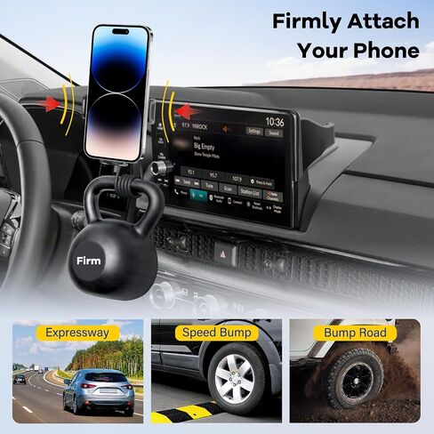 Car Phone Holder Compatible with Honda CRV 2023-2025 9 inch Screen Cell Phone Mount with Dash Organizer Dash Storage Box 360° Rotation in Saudi Arabia