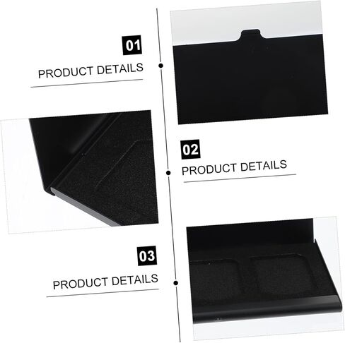 2pcs Waterproof Memory Card Holder Case Micro Cards Shockproof Storage for Photographers and Enthusiasts Portable Black Design in Kuwait