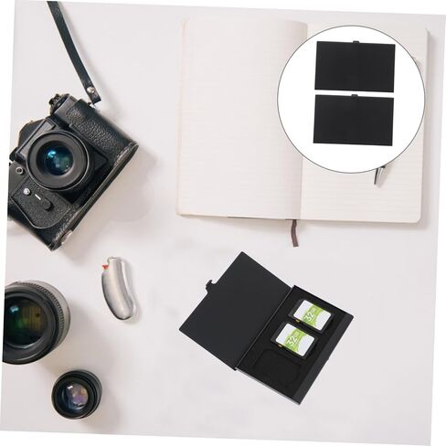 2pcs Waterproof Memory Card Holder Case Micro Cards Shockproof Storage for Photographers and Enthusiasts Portable Black Design in Kuwait