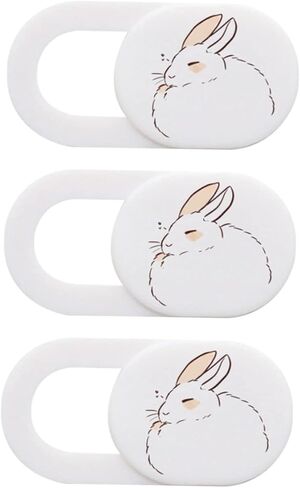 3Pcs Cartoon Sleepy Bunny Cover Slide Privacy Protection for Tablets and Phones Ultra-Thin Webcam Cute Design for Boys and Girls in Saudi Arabia