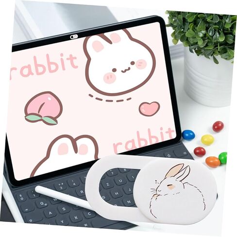 3Pcs Cartoon Sleepy Bunny Cover Slide Privacy Protection for Tablets and Phones Ultra-Thin Webcam Cute Design for Boys and Girls in Saudi Arabia