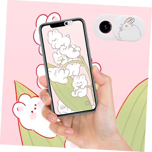 3Pcs Cartoon Sleepy Bunny Cover Slide Privacy Protection for Tablets and Phones Ultra-Thin Webcam Cute Design for Boys and Girls in Saudi Arabia