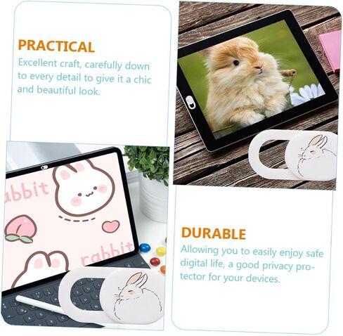 3Pcs Cartoon Sleepy Bunny Cover Slide Privacy Protection for Tablets and Phones Ultra-Thin Webcam Cute Design for Boys and Girls in Saudi Arabia