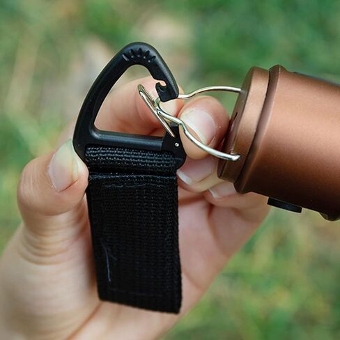 Tactical Key Ring Chain, D-Ring Snap Clip Carabiner, Multifunction Keychain Webbing Belt Holder 4PCS, Gear Hook for Hiking Camping Outdoor Sports Backpack Accessories Black in Saudi Arabia