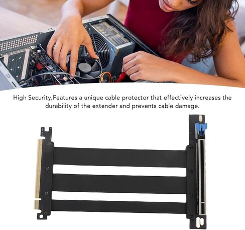 VBESTLIFE PCIE 5.0 Riser Cable, 128Gbs Transfer Rate, Compatible 4090 Ti, 90 Degree Right Angle, GPU Extension Cable for PC Case, Servers (20cm) in Saudi Arabia