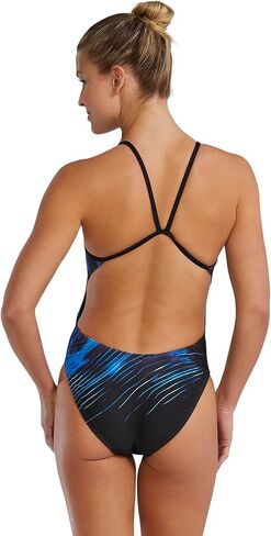 TYR Women's Standard Cycloid Durafast Elite Cutoutfit One Piece Swimsuit, Titanium, 26 in Saudi Arabia