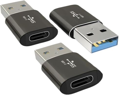 محول USB إلى USB C [3 حزم] - محول USB 3.0 إلى USB C OTG، متوافق مع أجهزة MacBook وiPhone وiPad وGalaxy وPixel والمزيد - نقل بيانات عالي السرعة، ألومنيوم متين، التوصيل والتشغيل in Kuwait