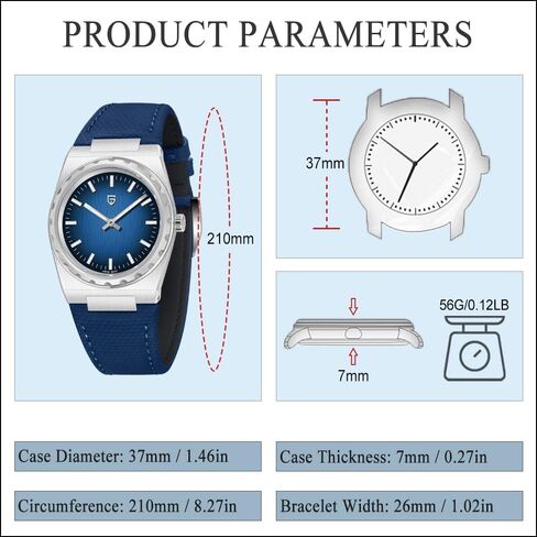Pagani Design Watches for Men 7mm Ultra Thin Minimalist Men's Contsz Watch ، Wapphire Glass 316L Lristlate Stainless Stains ، 100m مقاوم للماء 丨 مضيئة in Saudi Arabia
