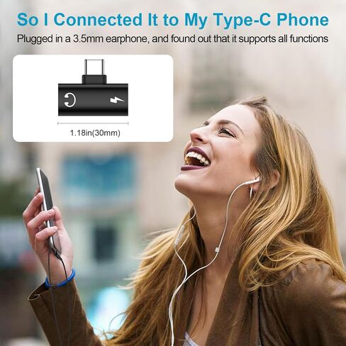 محول سماعة رأس وشاحن USB C من سامسونج، 2 في 1 من النوع C إلى مقبس صوت Aux 3.5 مم مع محول كابل دونجل للشحن السريع 60 وات لهاتف Galaxy A17/A16/A15/5G/A36/A56/S25 Ultra/S24 iPhone 17/16/15 Pro Max in Kuwait