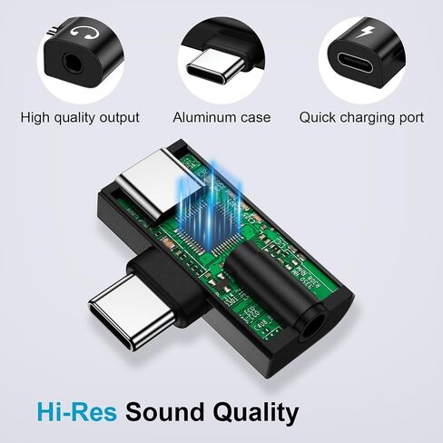 محول سماعة رأس وشاحن USB C من سامسونج، 2 في 1 من النوع C إلى مقبس صوت Aux 3.5 مم مع محول كابل دونجل للشحن السريع 60 وات لهاتف Galaxy A17/A16/A15/5G/A36/A56/S25 Ultra/S24 iPhone 17/16/15 Pro Max in Kuwait