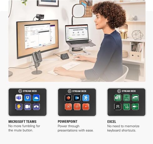 Elgato Stream Deck Mini - التحكم في Zoom وTeams وPowerPoint وMS Office والمزيد، وتعزيز الإنتاجية من خلال التكامل السلس للتطبيقات اليومية (متجدد) in Saudi Arabia