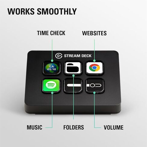 Elgato Stream Deck Mini - التحكم في Zoom وTeams وPowerPoint وMS Office والمزيد، وتعزيز الإنتاجية من خلال التكامل السلس للتطبيقات اليومية (متجدد) in Saudi Arabia