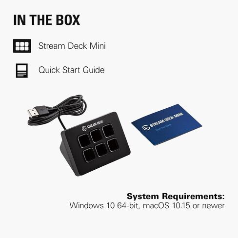 Elgato Stream Deck Mini - التحكم في Zoom وTeams وPowerPoint وMS Office والمزيد، وتعزيز الإنتاجية من خلال التكامل السلس للتطبيقات اليومية (متجدد) in Saudi Arabia