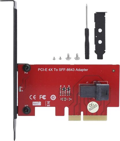 بطاقة محول، SFF-8643 إلى محول بطاقة محول PCIE 4X مع موصل أنثى MiniSAS HD 36Pin، شفاف لنظام التشغيل in Kuwait