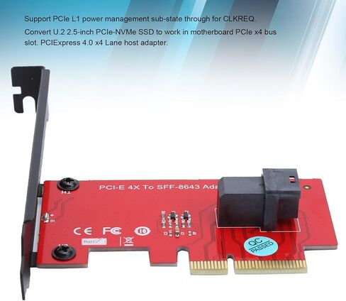 بطاقة محول، SFF-8643 إلى محول بطاقة محول PCIE 4X مع موصل أنثى MiniSAS HD 36Pin، شفاف لنظام التشغيل in Kuwait