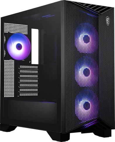 MSI MPG GUNGNIR 211R Airflow PZ - حافظة كمبيوتر ألعاب ممتازة متوسطة البرج - لوحة جانبية من الزجاج المقسى - مراوح ARGB 120 مم - دعم التبريد السائل حتى 360 مم مشعاع in Saudi Arabia
