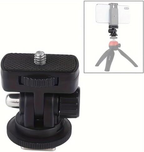 Mini Monitor Mount Tripod Head Cold Shoe Adapter 1/4 Inch for Mounting Camera Monitor Flash Microphone LED Fill Light in Saudi Arabia