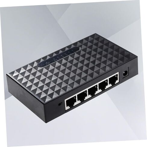 TEHAUX Network LAN Splitter Gigabit Ethernet 5 Port Ethernet Splitter Unmanaged Energy Efficient Us Plug in Saudi Arabia