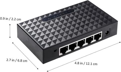TEHAUX Network LAN Splitter Gigabit Ethernet 5 Port Ethernet Splitter Unmanaged Energy Efficient Us Plug in Saudi Arabia
