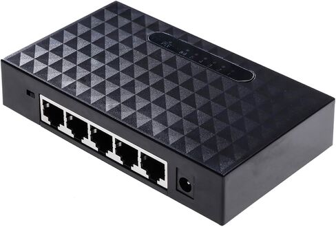 TEHAUX 100m Mbps جيجابت إيثرنت منافذ فاصل شبكة غير مُدارة سهل الإعداد شاشة عرض حالة LED متوافقة مع قابس الولايات المتحدة in Saudi Arabia