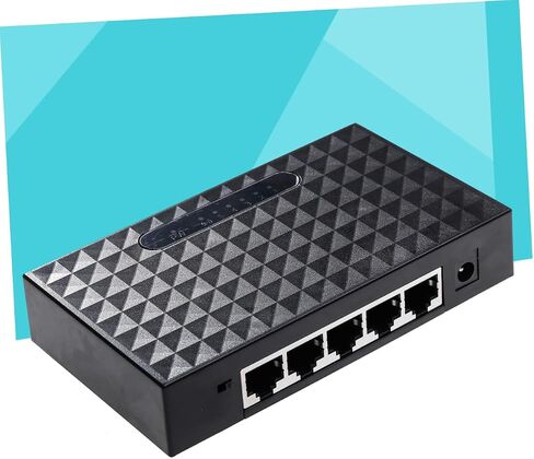 TEHAUX 100m Mbps جيجابت إيثرنت منافذ فاصل شبكة غير مُدارة سهل الإعداد شاشة عرض حالة LED متوافقة مع قابس الولايات المتحدة in Saudi Arabia