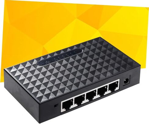 TEHAUX 100m Mbps جيجابت إيثرنت منافذ فاصل شبكة غير مُدارة سهل الإعداد شاشة عرض حالة LED متوافقة مع قابس الولايات المتحدة in Saudi Arabia