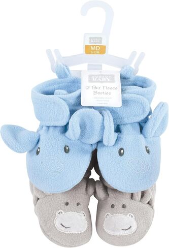 Hudson Baby Baby-Girl's Animal Fleece Booties 2-Pack Socks in Saudi Arabia