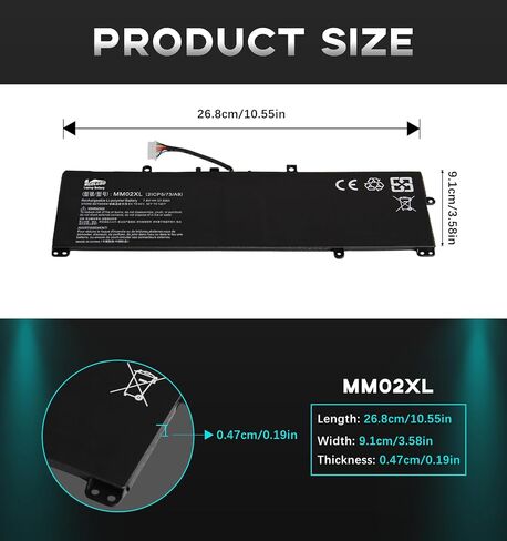 MM02XL Replacement Battery for HP Pavilion 13-AN0000TU/AN0001TU/AN0004TU, 37.6Wh Ultra-Thin Li-Polymer (4.7mm) Laptop Battery, Replacement for HSTNN-DB8U HSTNN-IB8Q in Saudi Arabia