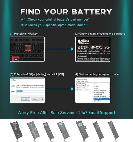 MM02XL Replacement Battery for HP Pavilion 13-AN0000TU/AN0001TU/AN0004TU, 37.6Wh Ultra-Thin Li-Polymer (4.7mm) Laptop Battery, Replacement for HSTNN-DB8U HSTNN-IB8Q in Saudi Arabia