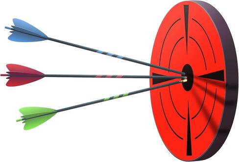 Hybsk Target Pasters أهداف إطلاق لاصقة مستديرة مقاس 4 بوصة - نقاط الهدف - أحمر فلورسنت وأسود (4 بوصة، أحمر فلورسنت) in Saudi Arabia