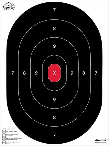 هدف الرماية Ascentor Recruit - منطقة واحدة - حجم كبير 18 × 24 - عبوة من 25 قطعة in Kuwait