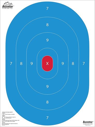 هدف الرماية Ascentor Recruit - منطقة واحدة - حجم كبير 18 × 24 - عبوة من 25 قطعة in Kuwait